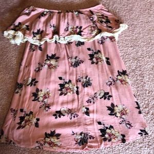 Off the shoulder strapless dress